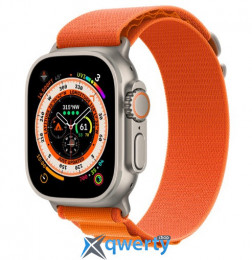 Apple Watch Ultra Titanium Case with Orange Alpine Loop L (MQFM3)