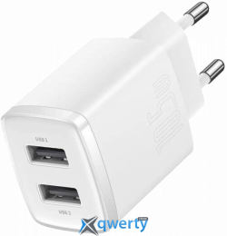 СЗУ USB-Ax2 2.1 A/10.5W Baseus Compact Charger 2U White (CCXJ010202)