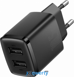 СЗУ USB-Ax2 2.1 A/10.5W Baseus Compact Charger 2U Black (CCXJ010201)