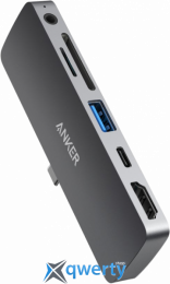 Anker PowerExpand Direct 6-in-1 USB-C→USB-A/HDMI/SD/microSD/3.5mm/USB-C-PD (A83620A1)