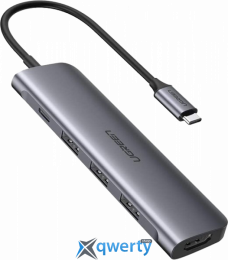 Ugreen CM136 USB-C→USB-Ax3/HDMIx1/USB-C-PD 100W(50209)