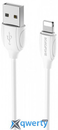 USB-A - Lightning 2.4A 1m Borofone BX19 Benefit White (BX19LW)
