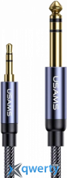 Аудио кабель 3.5mm (M) - 6.3mm (M) 1.2m Usams US-SJ539 (SJ539YP01) Black