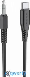 Аудио кабель 3.5mm (M) - USB-C (M) 1m Borofone (BL8B) Black