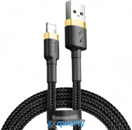 USB-A - Lightning 2.4A 1m Baseus Cafule Cable Gold/Black (CALKLF-BV1)