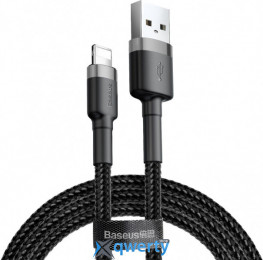 USB-A - Lightning 1.5A 2m Baseus Cafule Cable Grey/Black (CALKLF-HG1)