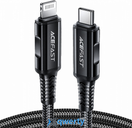 USB-C - Lightning 3A/30W 1.8m Acefast C4-01 Black (AFC4-01B)