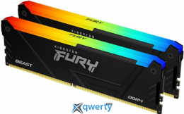 Kingston Fury DDR4-3200 16384MB PC4-25600 (Kit of 2x8192) Beast RGB 1Rx8 Black (KF432C16BB2AK2/16)
