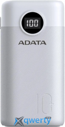 ADATA 10000mAh 22.5W USB-Ax2 + USB-C White (AP10000QCD-DGT-CWH)
