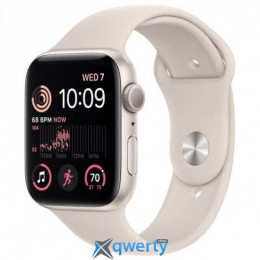 Apple Watch SE 2 GPS 44mm Starlight Aluminum Case with Starlight Sport Band M/L (MNTE3)