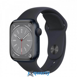Apple Watch Series 8 GPS 41mm Midnight Aluminum Case w. Midnight Sport Band Regular (MNP53)