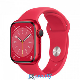 Apple Watch Series 8 GPS 41mm PRODUCT RED Aluminum Case w. PRODUCT RED S. Band Regular (MNP73)