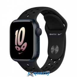 Apple Watch Nike Series 8 GPS 41mm Midnight Aluminum Case w. Black/Black Nike S. Band (MPGN3)
