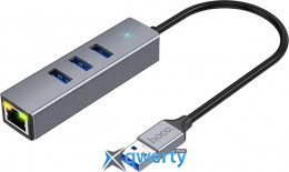 Hoco HB34 Easy Link USB-A→USB-Ax3/RJ45 1Gbps (6931474794536)