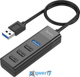 Hoco HB25 Easy Mix 4-in-1 USB-A→USB-Ax4 Black (6931474762412)