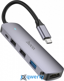 Hoco HOCO HB27 USB-C→USB-Ax3/HDMI/USB-C-PD 60W (6931474769329)