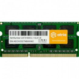 ATRIA SO-DIMM DDR3 1600MHz 8GB (UAT31600CL11SLK1/8)