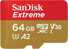 microSD SanDisk Extreme 64GB (SDSQXAH-064G-GN6GN)