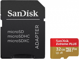 microSD SanDisk Extreme PLUS 32GB (SDSQXBG-032G-GN6MA)