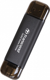 SSD USB-A + USB-C 10Gbps Transcend ESD310C 1TB Black (TS1TESD310C)