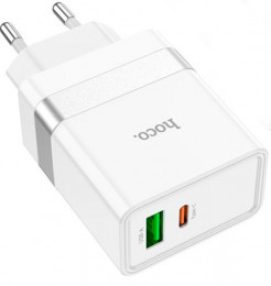 СЗУ Hoco N21 Extension Speed 30W USB-A+USB-C White (6931474757777)