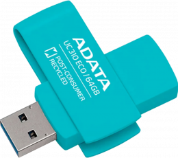 USB-A 5Gbps ADATA UC310 Eco 64GB Green (UC310E-64G-RGN)