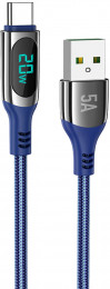 Hoco S51 Extreme USB-A-USB-C 5A 1.2m Blue (6931474749246)