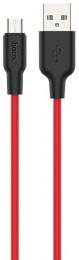 Hoco X21 Plus USB-A-microUSB 2.4A 2m Red (6931474713841)