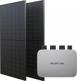 EcoFlow PowerStream - микроинвертор 600W + 2x400W стационарные солнечные панели (EFPowerStreamMI-EU-600W/ZPTSP300-2-AKIT-4/EFL-SuperFlatMC4Cable) UA