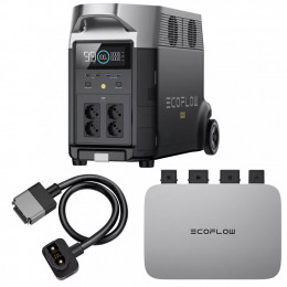 EcoFlow PowerStream – микроинвертор 600W + зарядная станция Delta Pro (DELTAPro-EU-C20/EFPowerStreamMI-EU-600W/EFL-BKWDELTAProCable-0.5m) UA