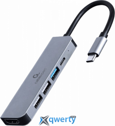 Cablexpert USB-C→USB-Ax3/USB-Cx1/HDMIx1/PD 5-в-1 (A-CM-COMBO5-03) Silver