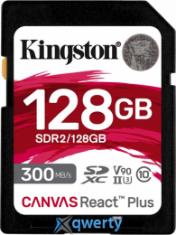 SD Kingston Canvas React Plus 128GB UHS-II U3 V90 (SDR2/128GB)