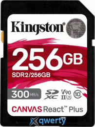 SD Kingston Canvas React Plus 256GB UHS-II U3 V90 (SDR2/256GB)