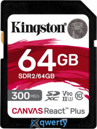 SD Kingston Canvas React Plus 64GB UHS-II U3 V90 (SDR2/64GB)