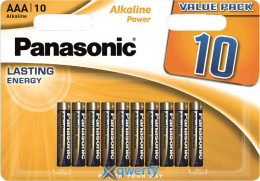 Panasonic Alkaline Power AAA/LR03/MN2400 10шт Alkaline (LR03REB/10BW)