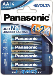 Panasonic LR06 Evolta AA 4шт Alkaline (LR6EGE/6B2F)