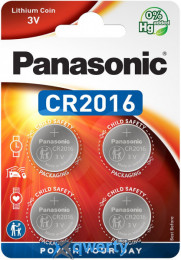 Panasonic CR2016 4шт Alkaline (CR-2016EL/4B)
