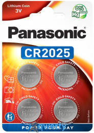 Panasonic CR2025 4шт Alkaline (CR-2025EL/4B)