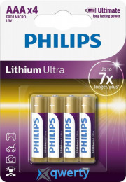 Philips Lithium Ultra AAA/LR03/MN2400 4шт Lithium (FR03LB4A/10)