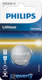 Philips Minicells CR2430 1шт Lithium (CR2430/00B)