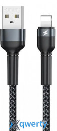 USB-A-Lightning 1m Remax Jany Aluminum Alloy RC-124i Black (6972174152837)