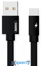 USB-A-USB-C 2m Remax Kerolla RC-094a Black (6954851284536)