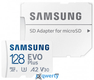 microSD Samsung EVO Plus 128GB Class 10 V30 A2 +SD адаптер (MB-MC128KA/EU)