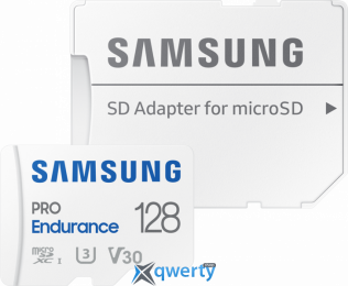microSD Samsung PRO Endurance 128GB Class 10 V30 + SD адаптер (MB-MJ128KA/EU)