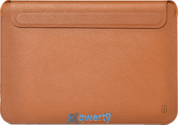 16 WIWU Genuine Leather Laptop Sleeve for MacBook Brown