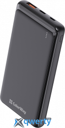 ColorWay Slim 10000mAh USB-A + USB-C 18W QC+PD (CW-PB100LPG3BK-PD) Black