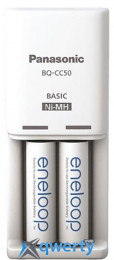 Panasonic Basic Eneloop BQ-CC50 (AA/AAAx2) + аккумуляторы AAx2 2000mAh Ni-Mh (K-KJ50MCD20E)