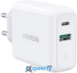 СЗУ USB-C+USB-A Ugreen CD170 3A/36W White (60468)