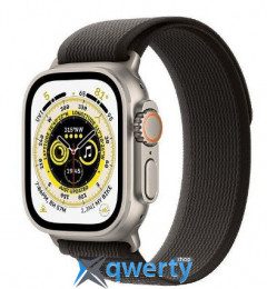 Apple Watch Ultra GPS + Cellular 49mm Titanium Case with Black/Gray Trail Loop - M/L (MQF53/MQFX3/MQFH3)