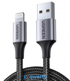 USB-A - Lightning 2A 1.5m Ugreen US199 Black (60157)